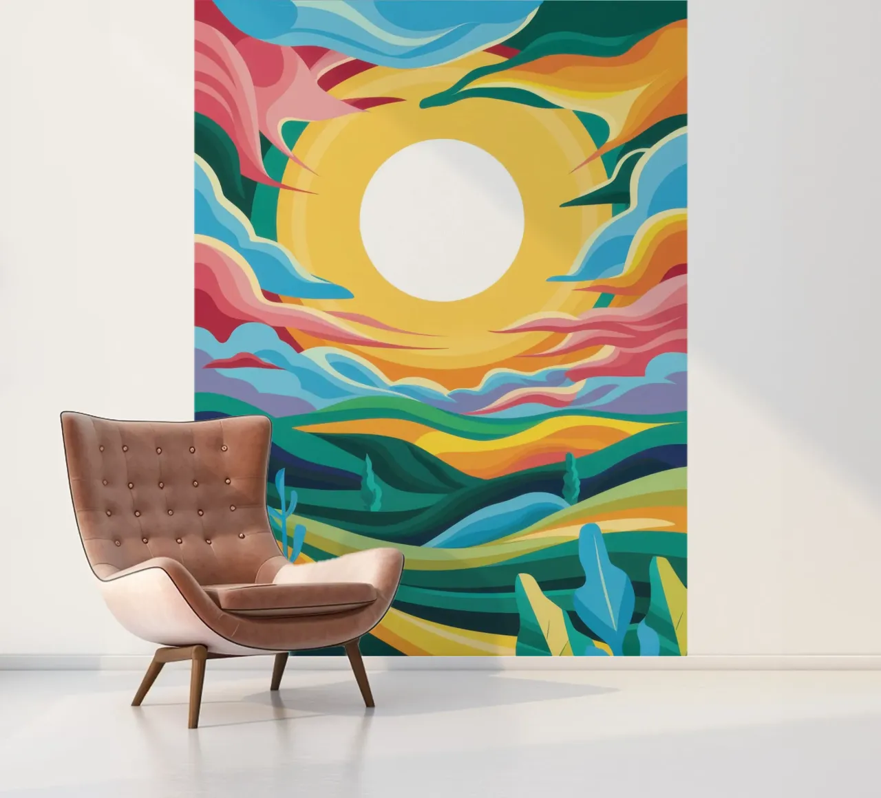Symphonie d'ondes solaires papier peint photo de Dream Gesso