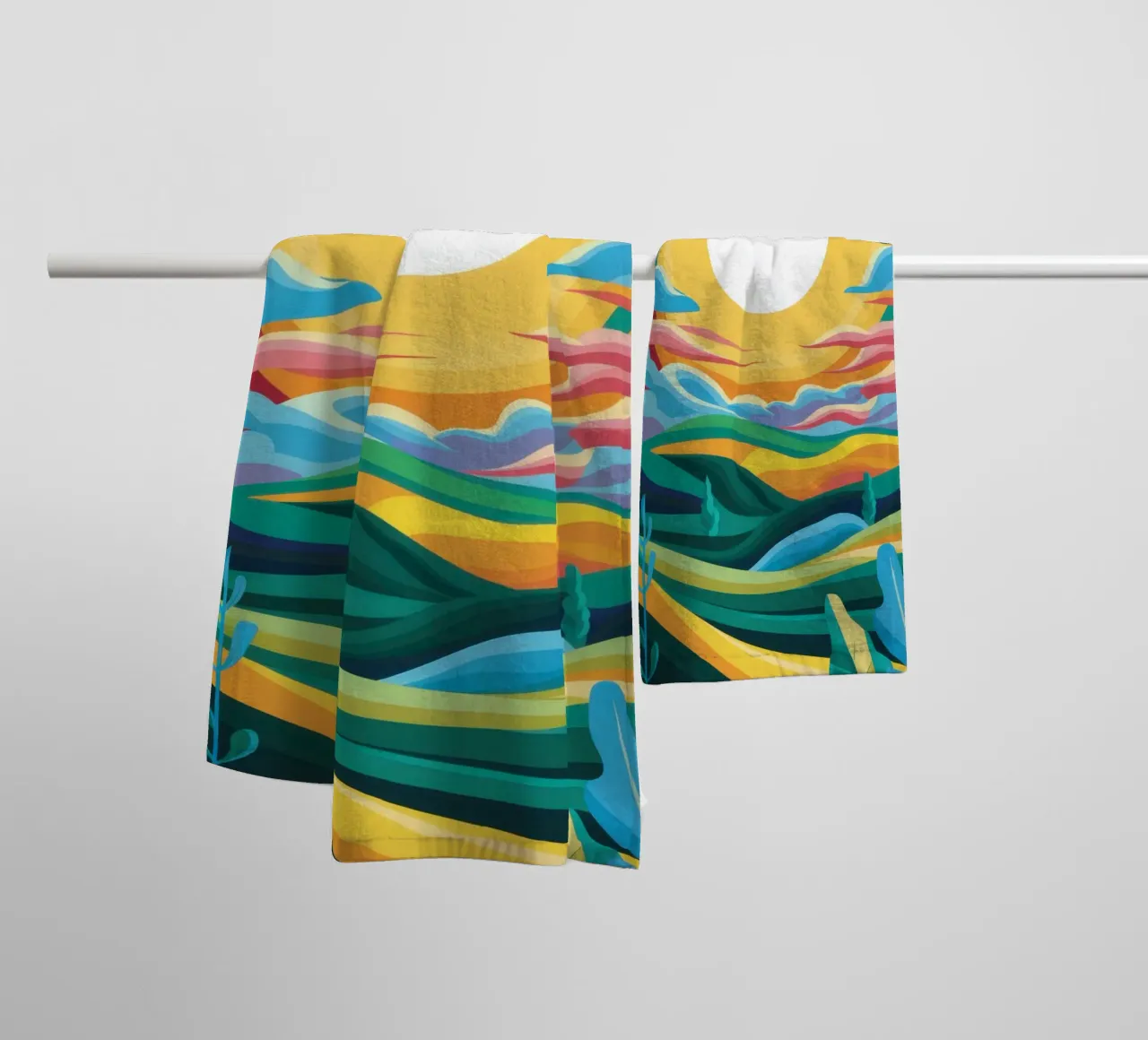 Zonnegolfsymfonie badhanddoek van Dream Gesso
