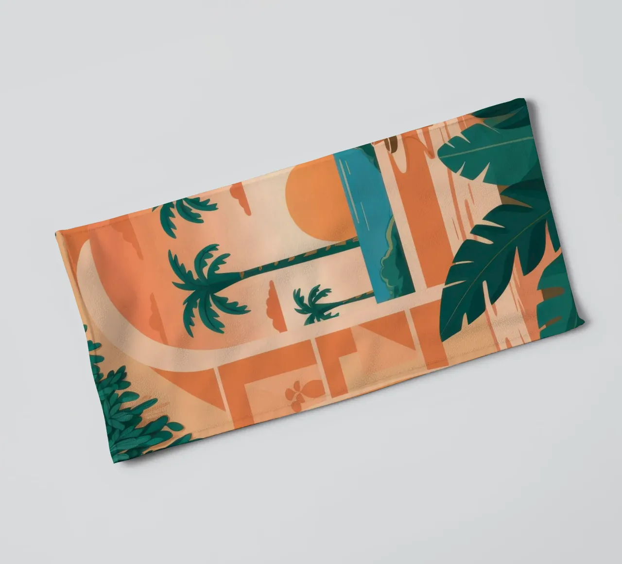 Paradise Patio Poolside towel by Ink Pulse