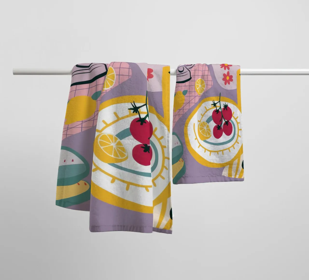 Lamplight Cherry Tart towel by Monuments Fire