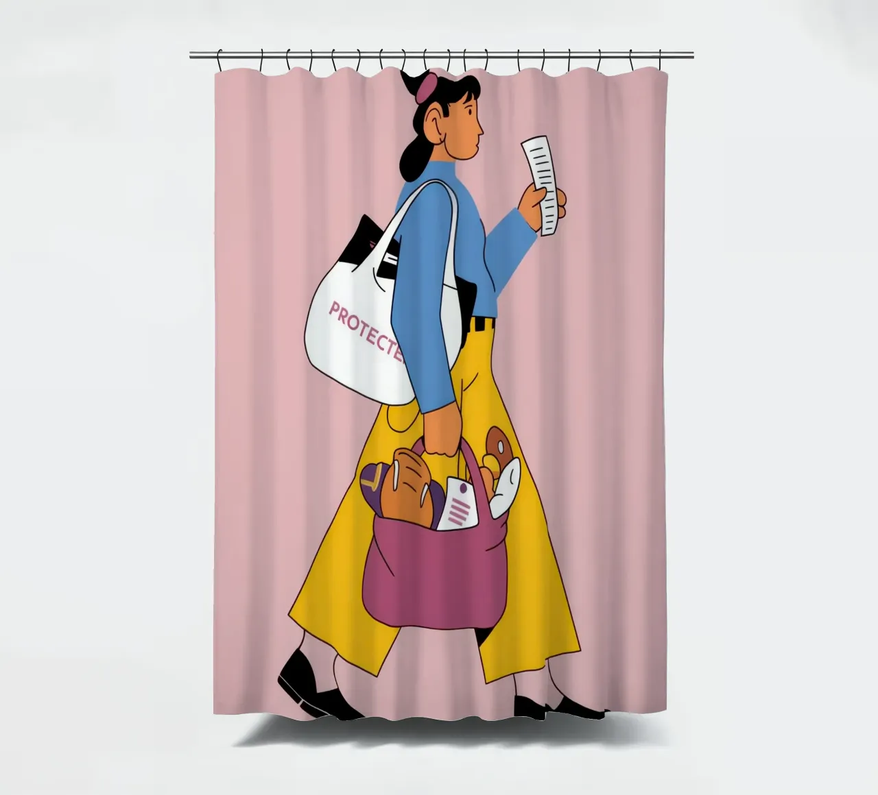 Il moderno multitasking tenda da doccia da Mythy Brush