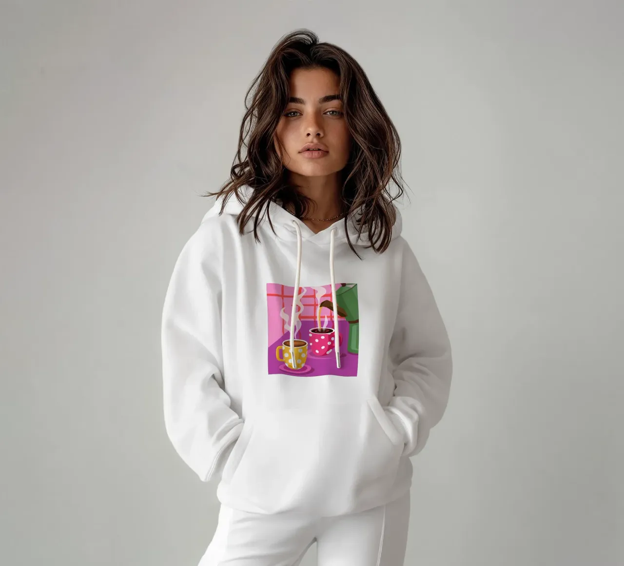 Mattina a pois felpa con cappuccio da Rain Balance