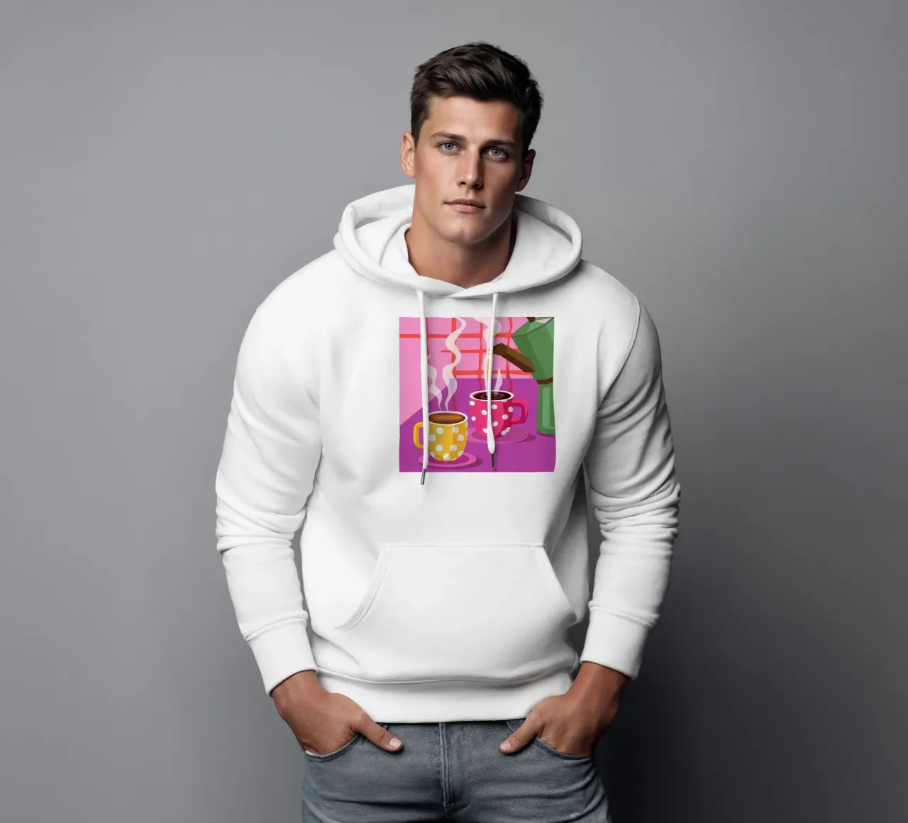 Mattina a pois felpa con cappuccio da Rain Balance