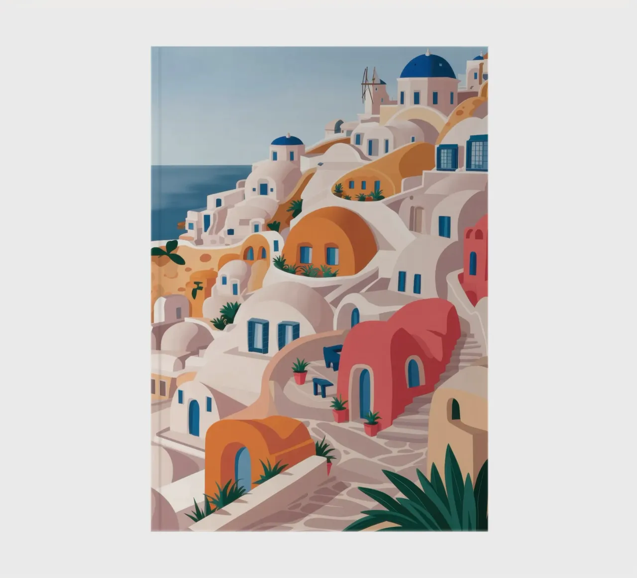 Hellenic Hillside Harmony notebook by Ink Pulse