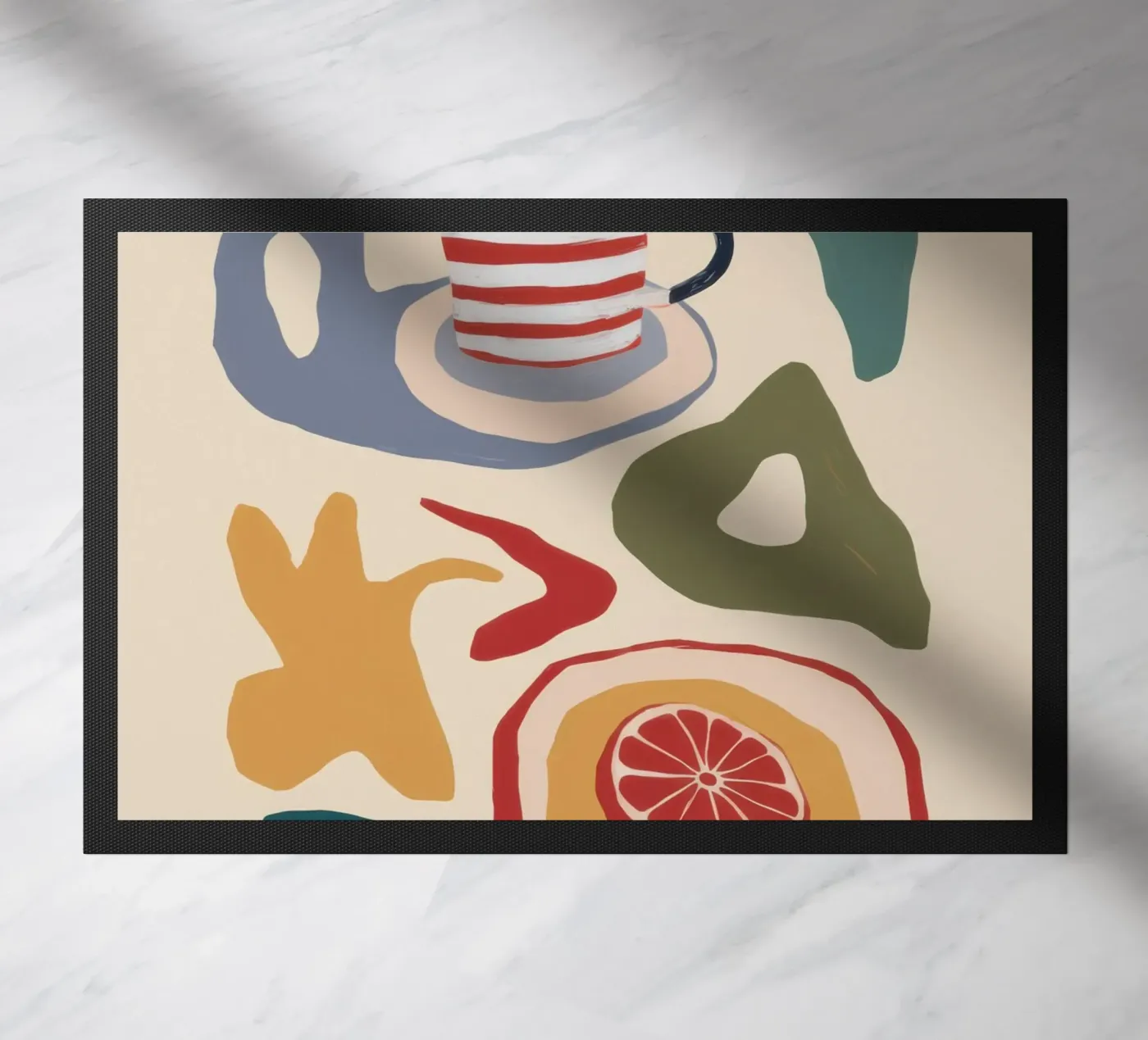 Deconstructed Coffee Break doormat by Monuments Fire