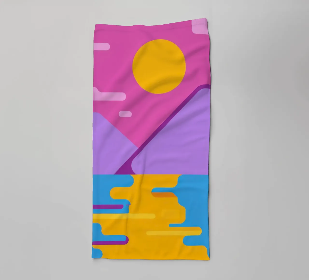Vibrant Mountain Reflection towel by Giant Foxs