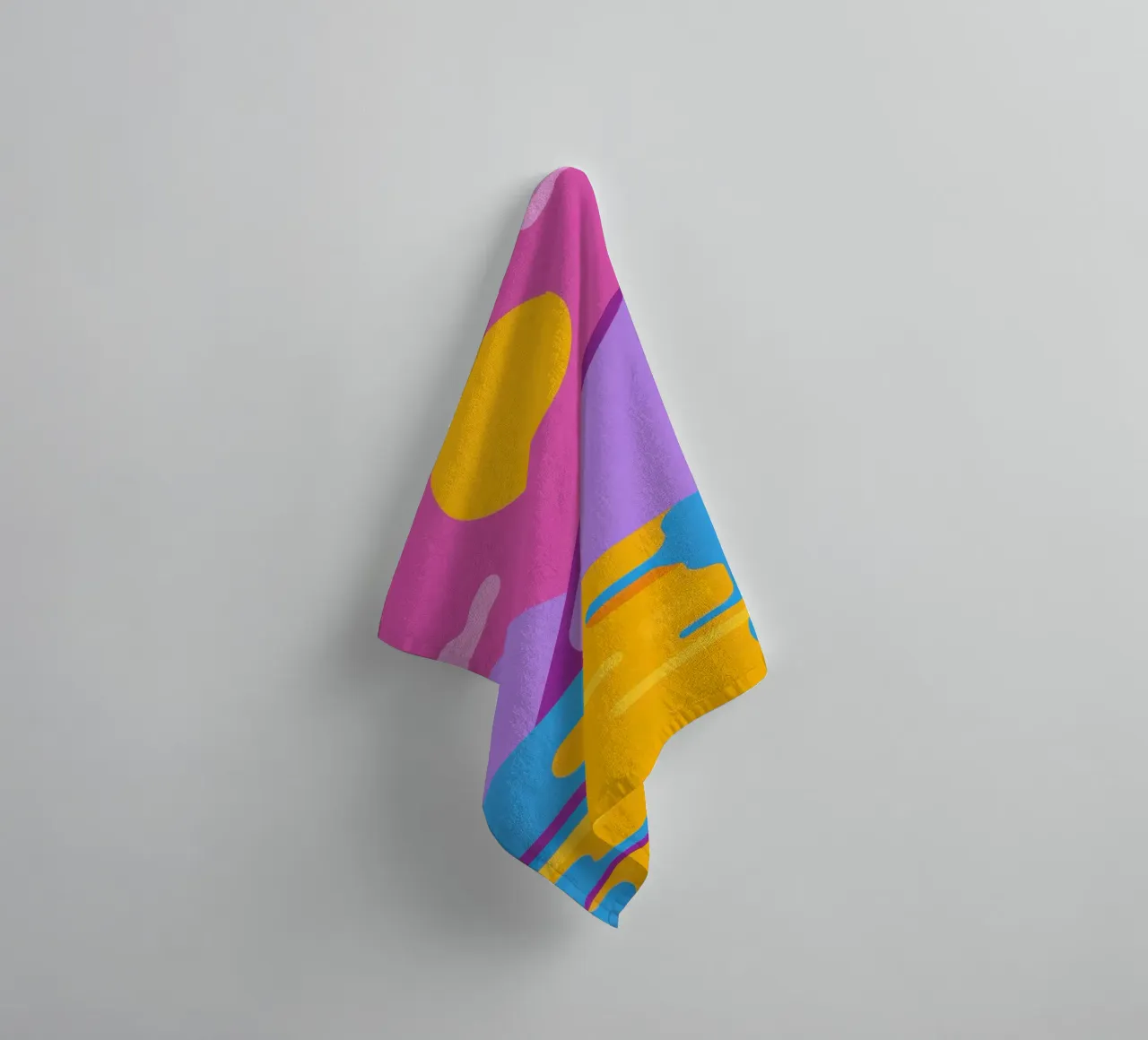 Vibrant Mountain Reflection towel by Giant Foxs