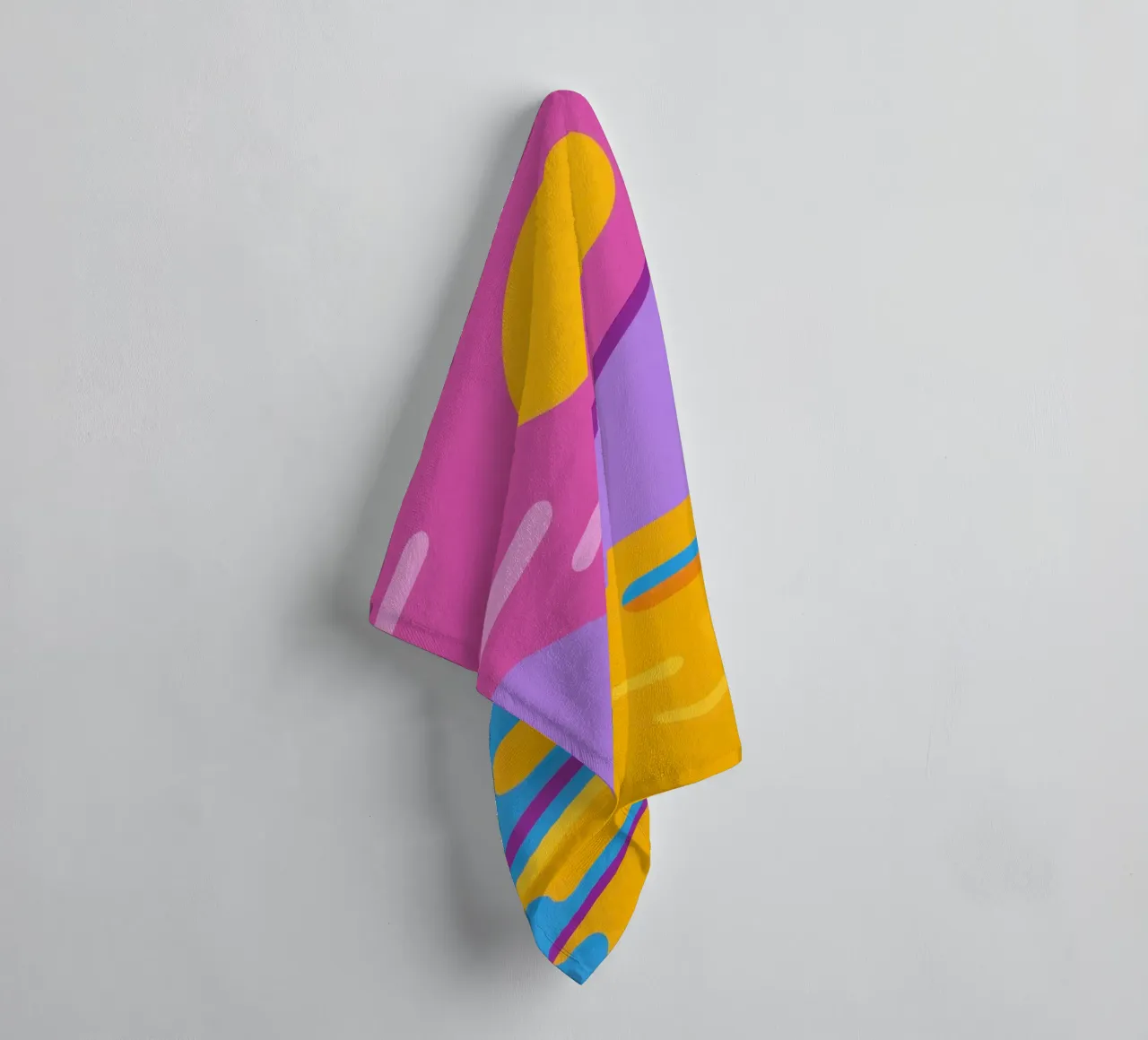Vibrant Mountain Reflection towel by Giant Foxs