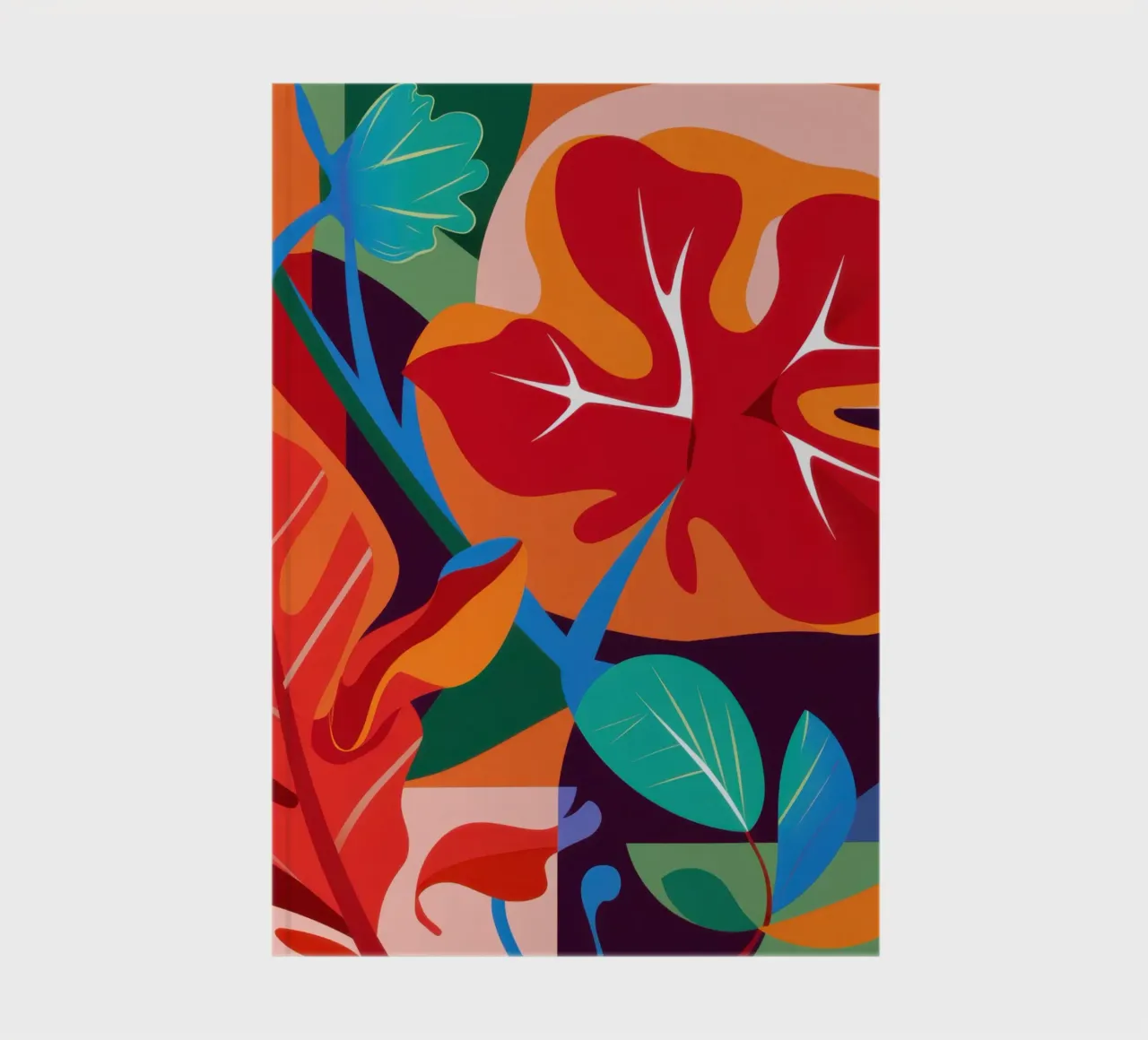 Karminroter Dschungel-Rhythmus Notizbuch von Rain Balance