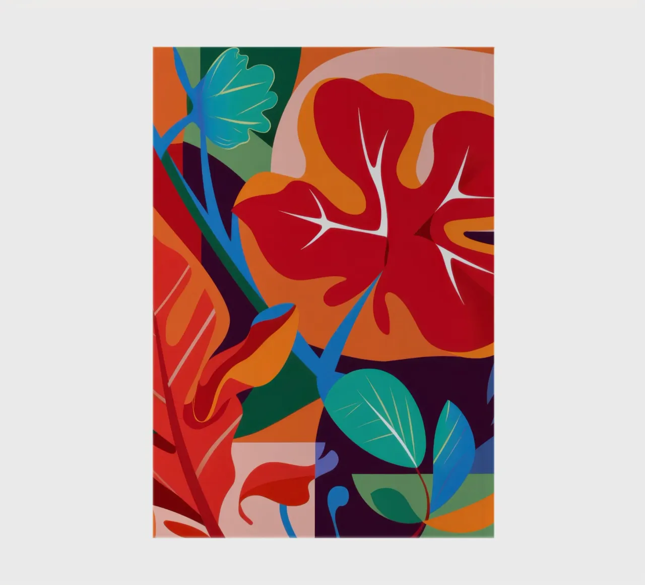 Karminroter Dschungel-Rhythmus Notizbuch von Rain Balance