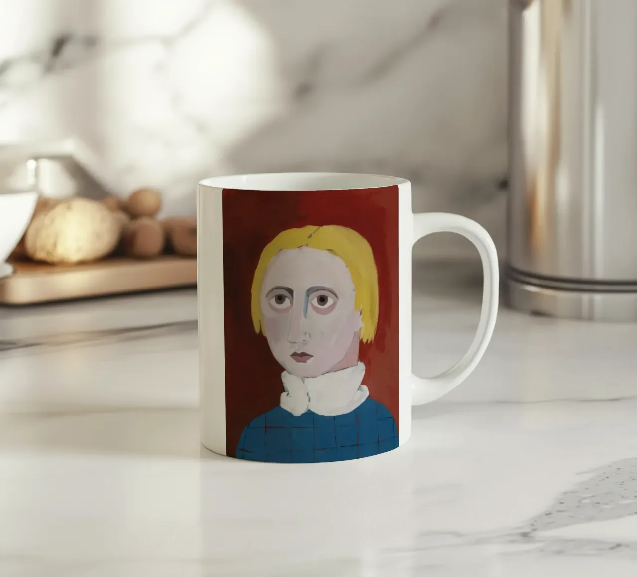 Malinconia dello sguardo pallido tazza in ceramica da Dream Gesso
