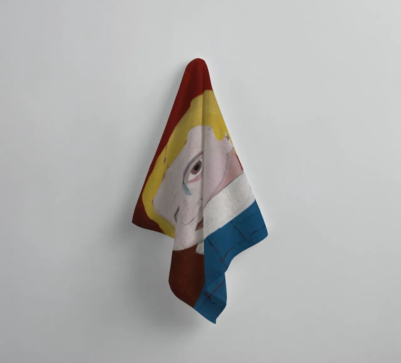Pale Gaze Melancholy towel by Dream Gesso