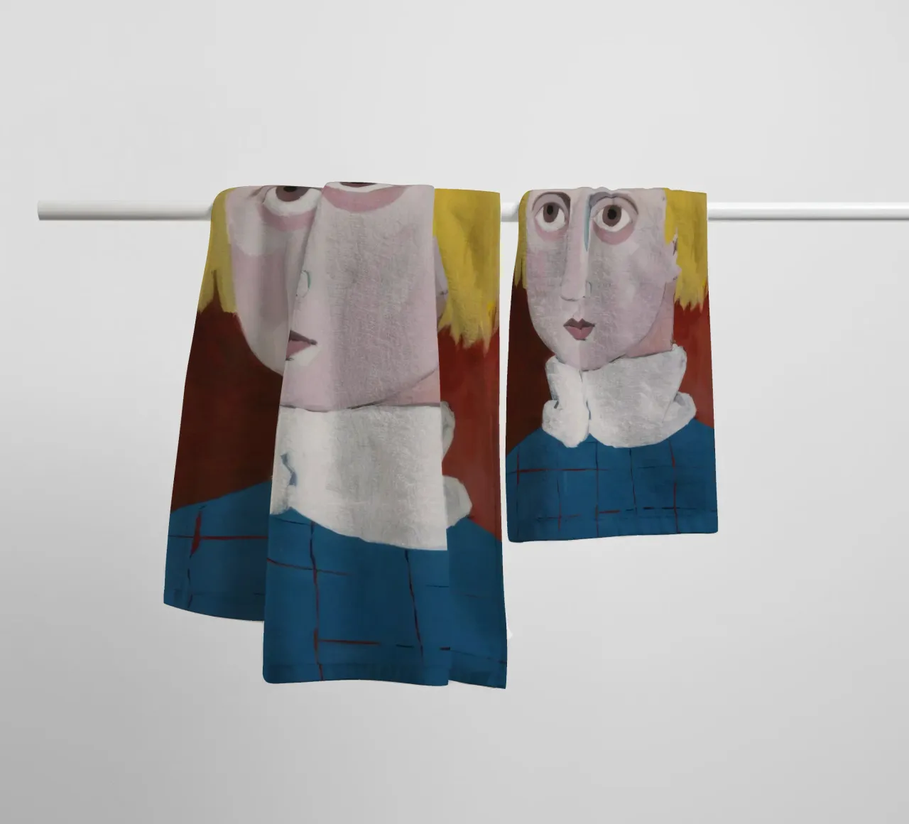 Pale Gaze Melancholy towel by Dream Gesso