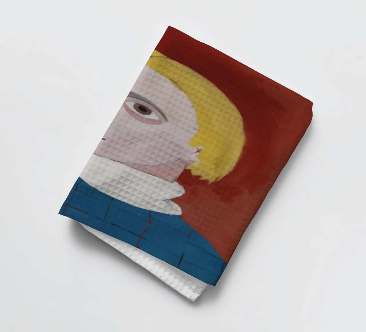Pale Gaze Melancholy tea towel by Dream Gesso