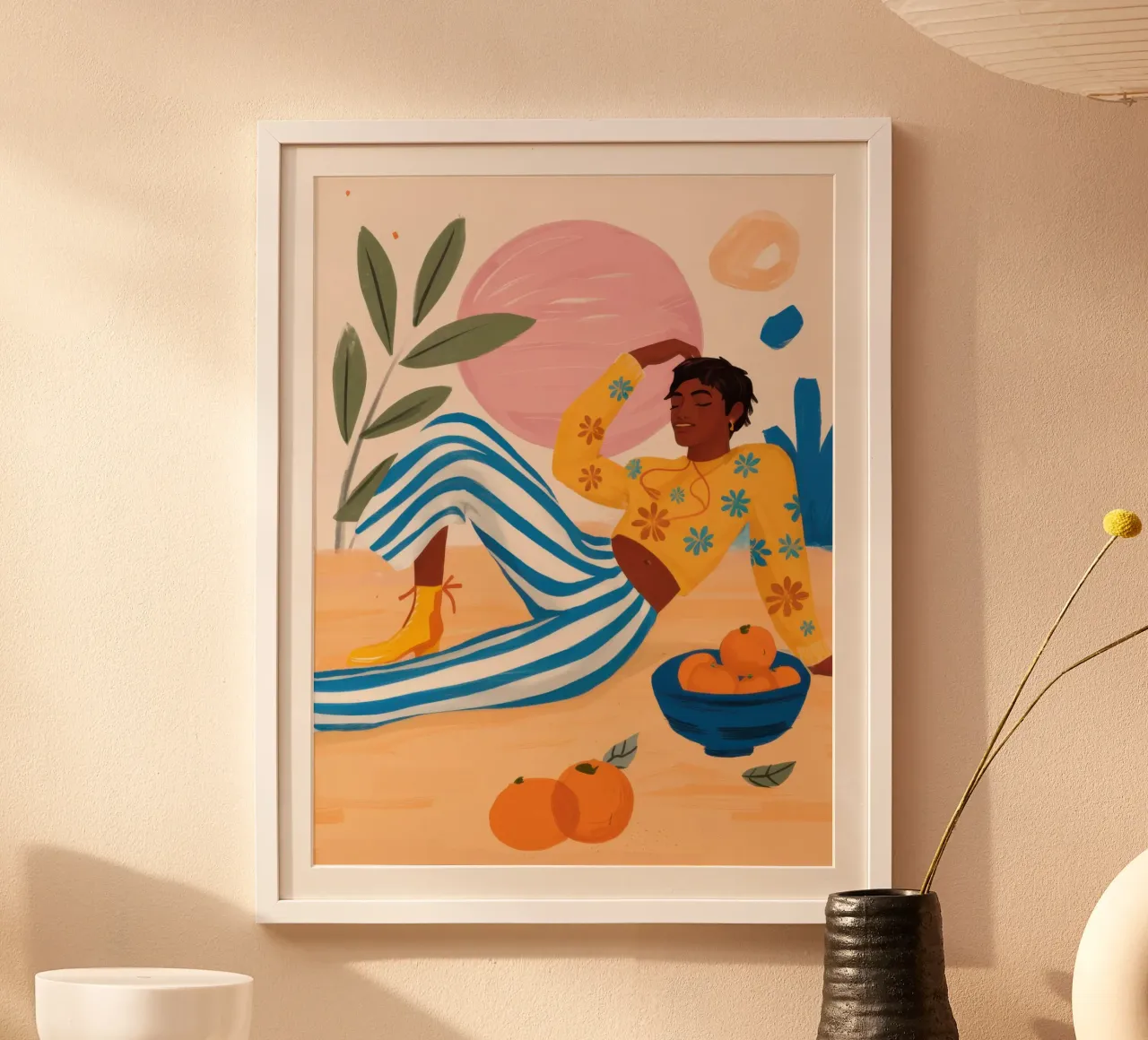 Un'esplosione di arancione poster da Ink Pulse