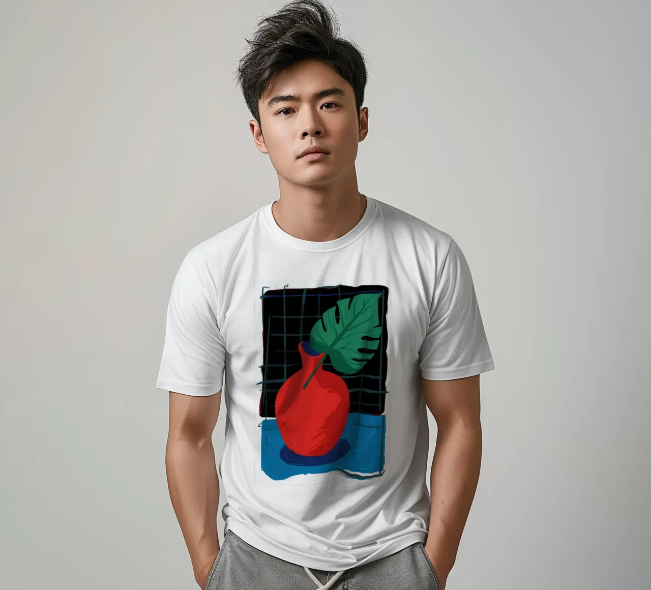 L'audacia cremisi di Monstera t-shirt da Giant Foxs