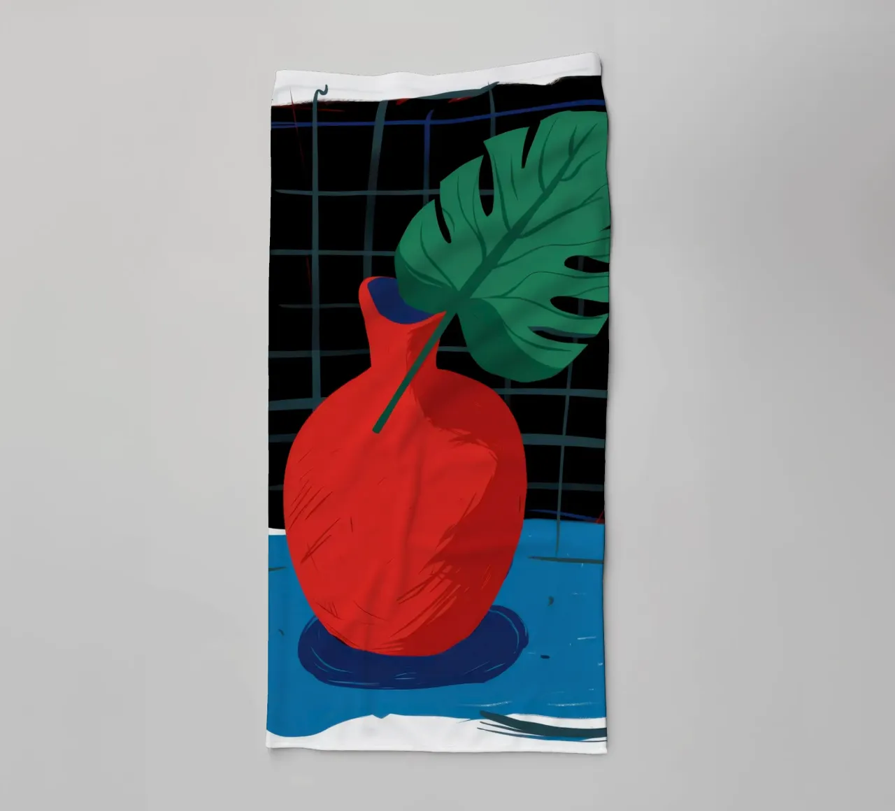 L'audacia cremisi di Monstera asciugamano da bagno da Giant Foxs