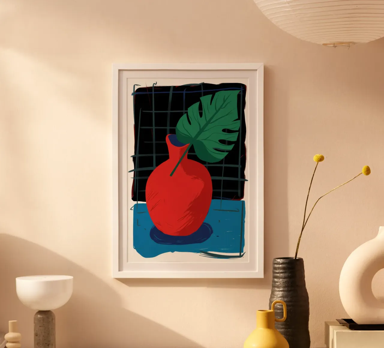 L'audacia cremisi di Monstera carta hahnemühle da Giant Foxs