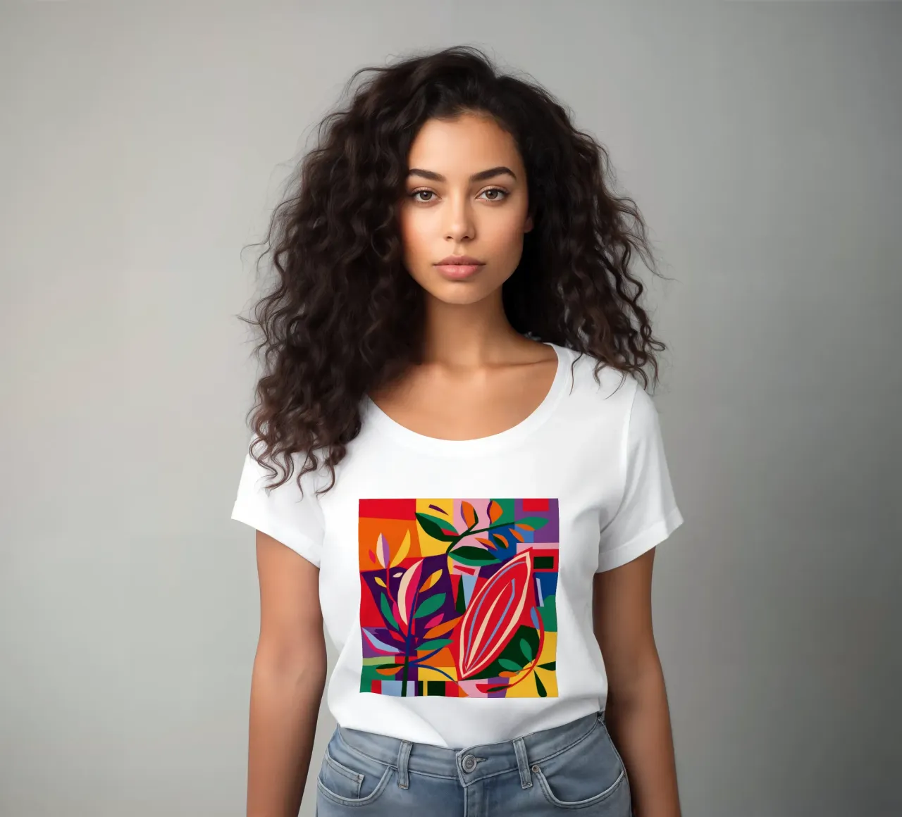 Carnival of Leaves women's fitted t-shirt by Rain Balance