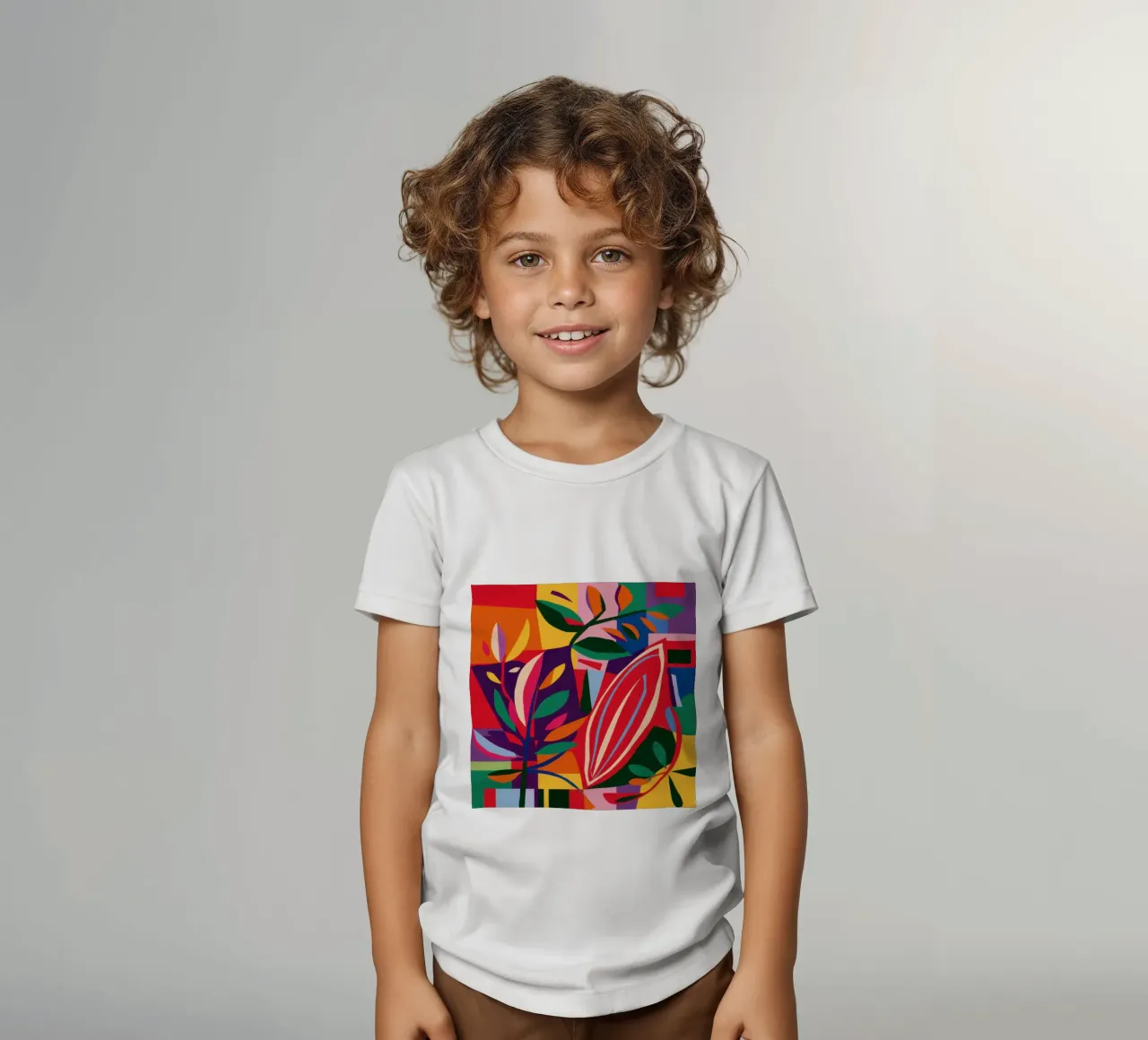 Carnival of Leaves kids t-shirt by Rain Balance