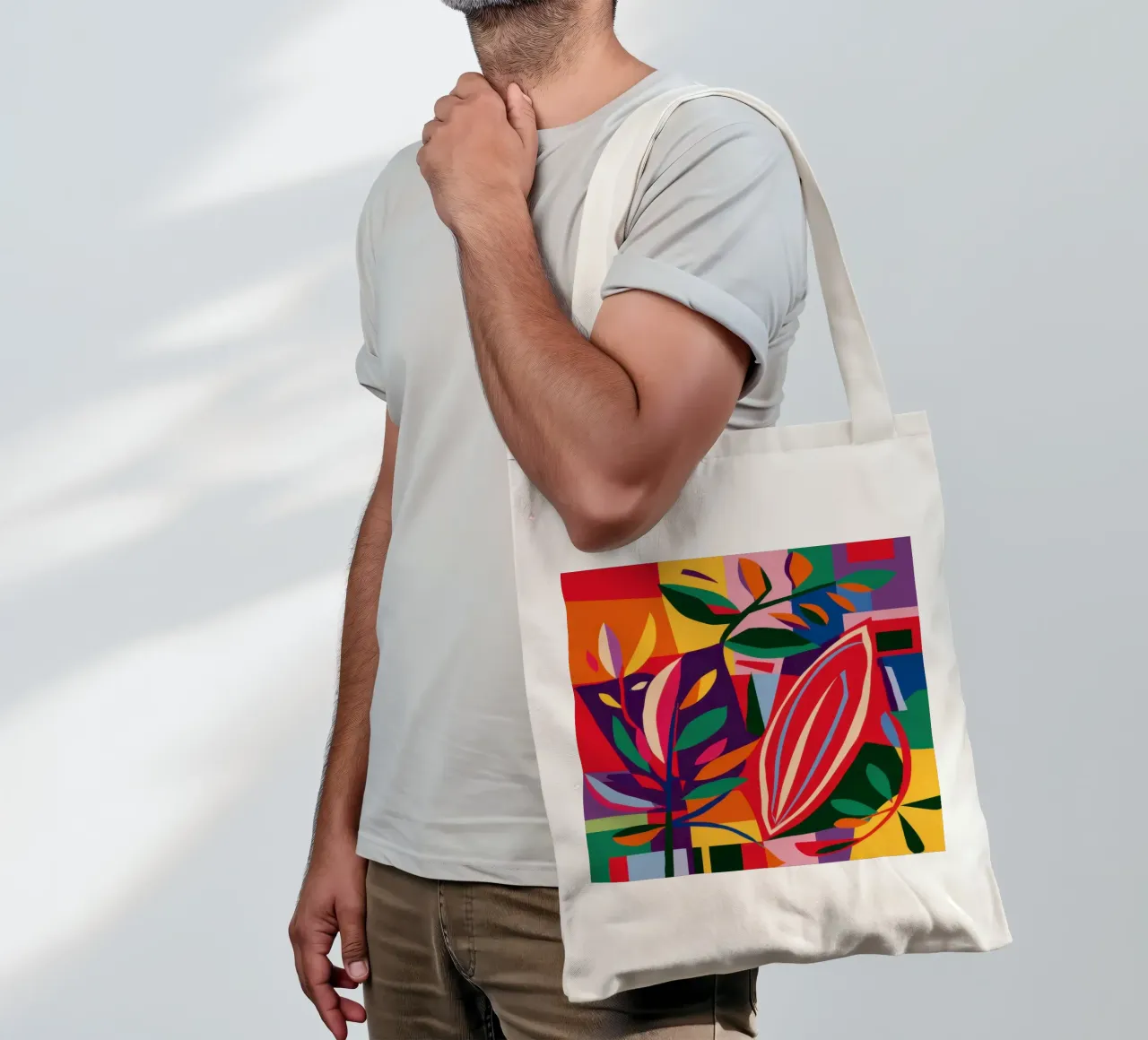 Carnival of Leaves tote bag by Rain Balance