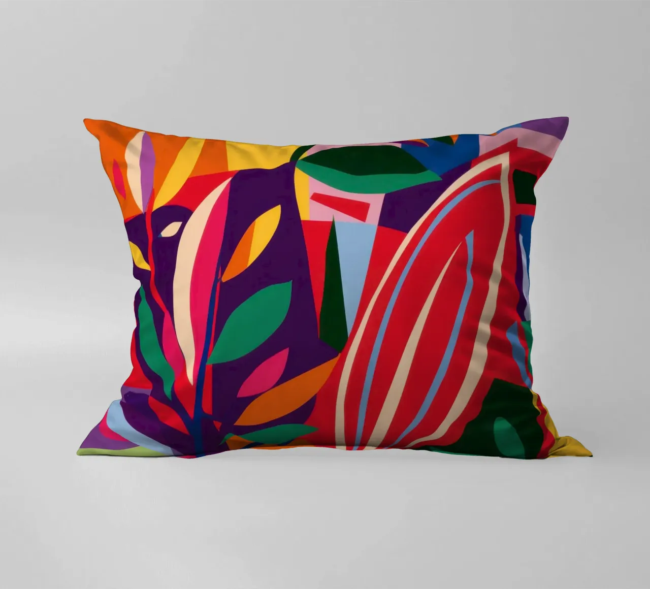 Carnival of Leaves decorative cushion by Rain Balance