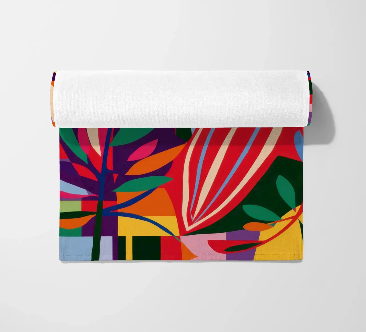 Carnival of Leaves beach towel by Rain Balance