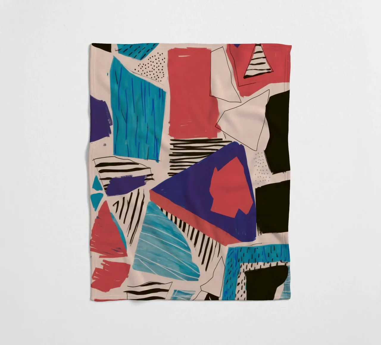 Rhythmische Collage Chaos Fleecedecke von Dream Gesso