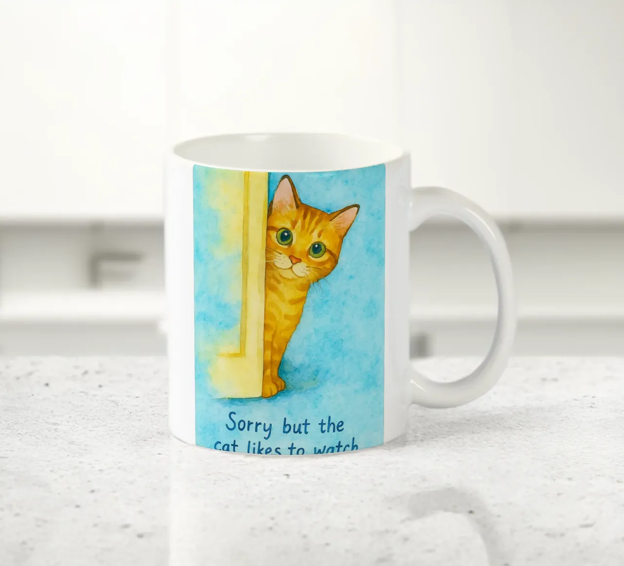 Mi dispiace ma al gatto piace guardare tazza in ceramica da Mirage