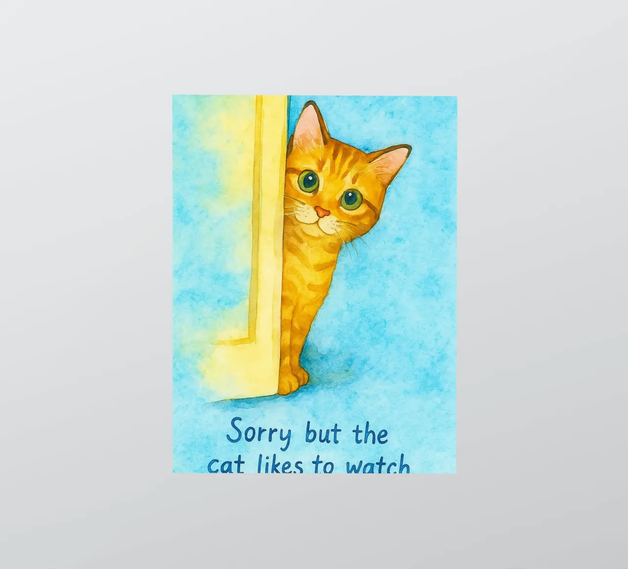 sorry maar de kat kijkt graag sticker van Mirage