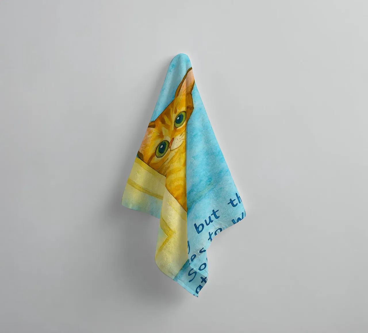 sorry but the cat likes to watch towel by Mirage