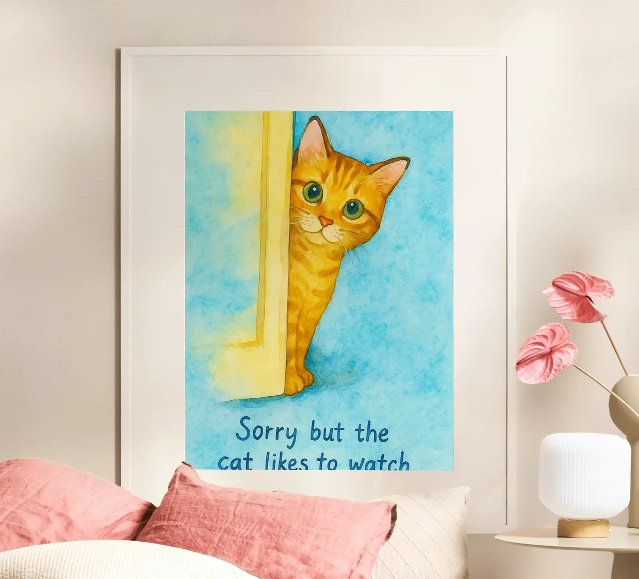 Mi dispiace ma al gatto piace guardare carta hahnemühle da Mirage