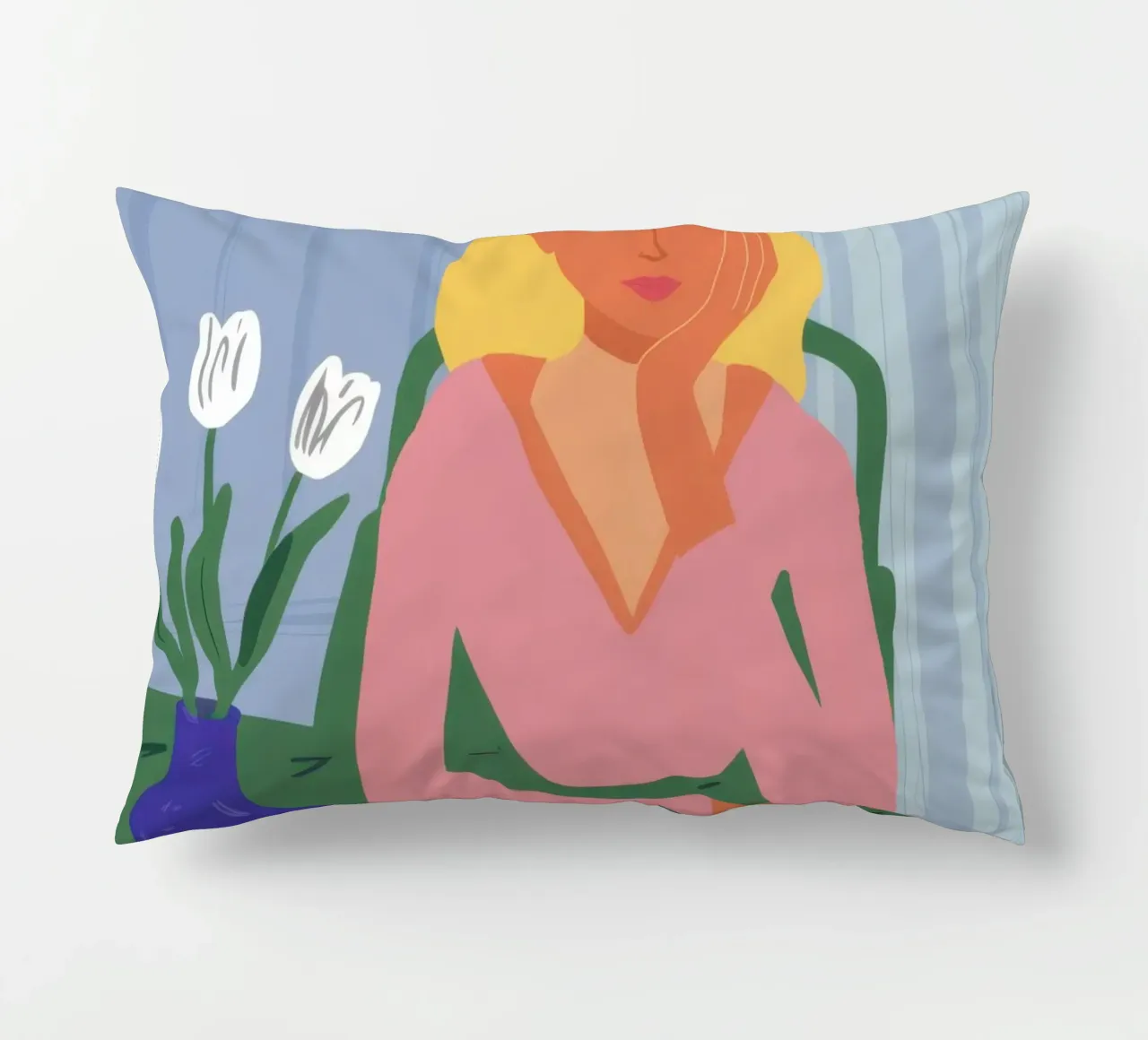 Tulip Croissant Stillness decorative cushion by Reds Jays