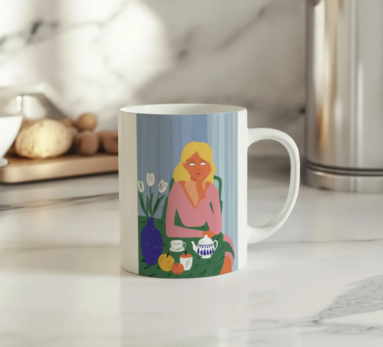Croissant Tulipano Immobile tazza in ceramica da Reds Jays