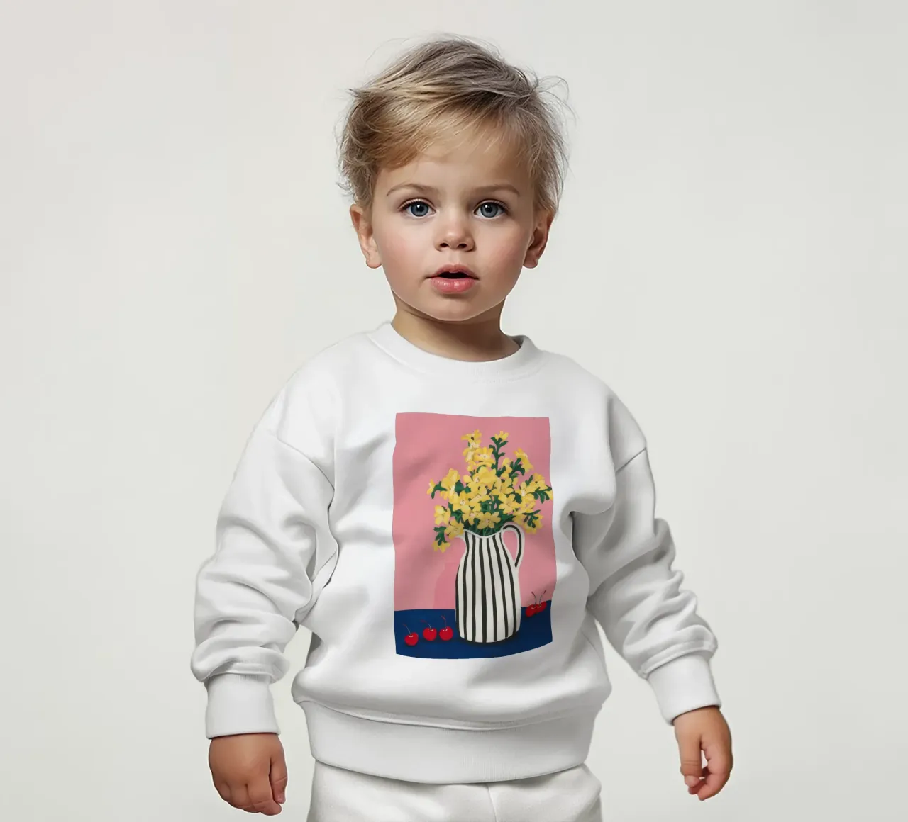 Grafico a strisce Forsythia felpa neonato da Rain Balance