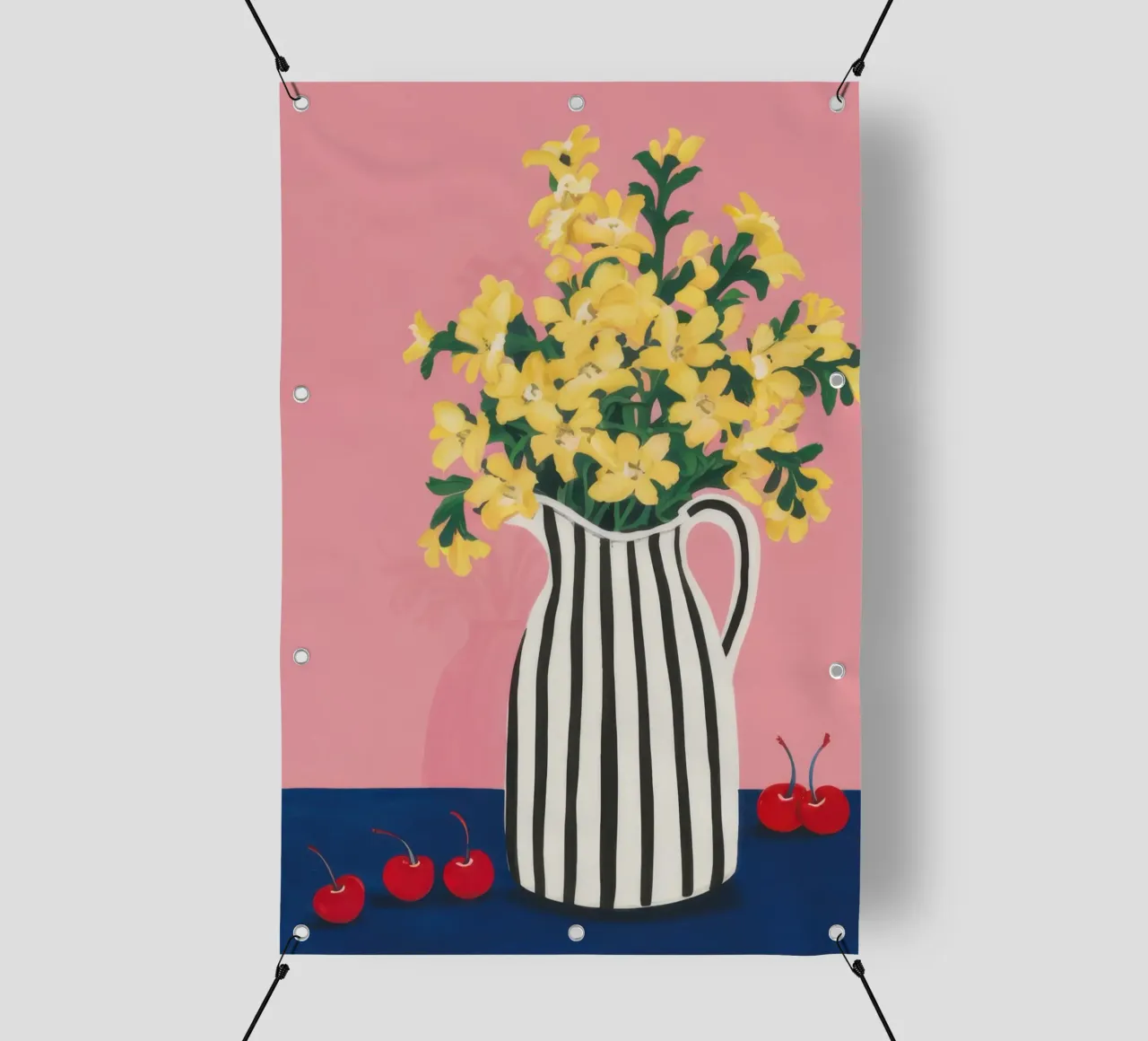 Grafico a strisce Forsythia telo in pvc da Rain Balance