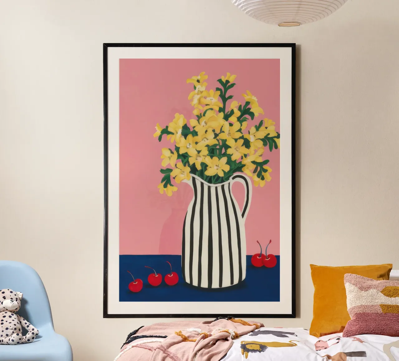 Grafico a strisce Forsythia poster da Rain Balance