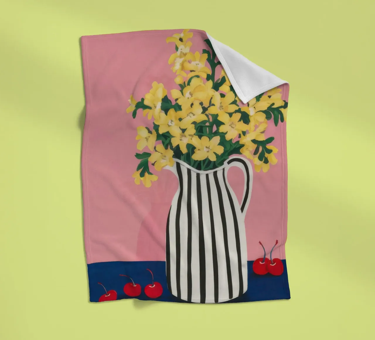 Grafico a strisce Forsythia coperta in pile da Rain Balance