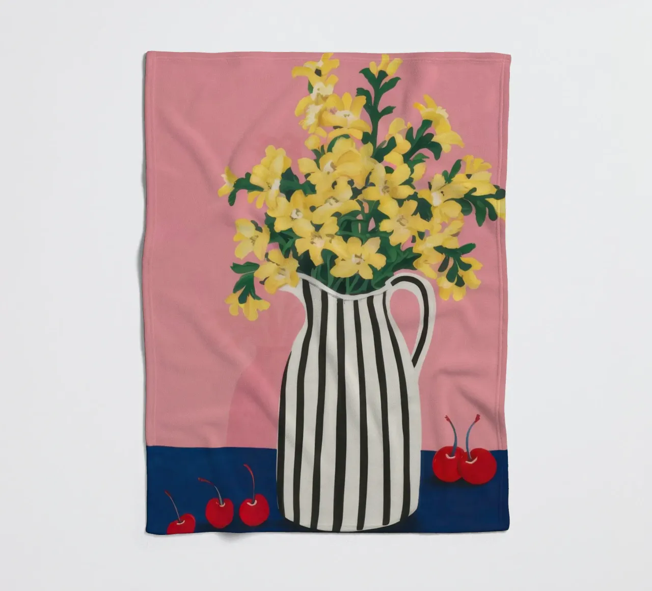 Grafico a strisce Forsythia coperta in pile da Rain Balance