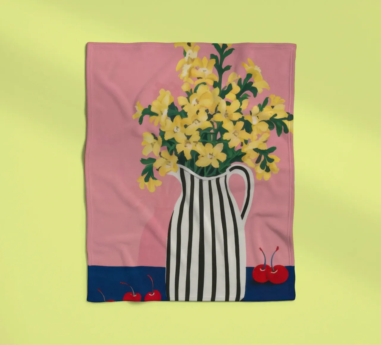 Grafico a strisce Forsythia coperta in pile da Rain Balance