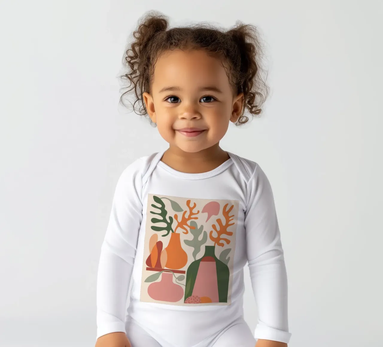 Earthenware Shape Harmony long-sleeve baby romper by Dream Gesso