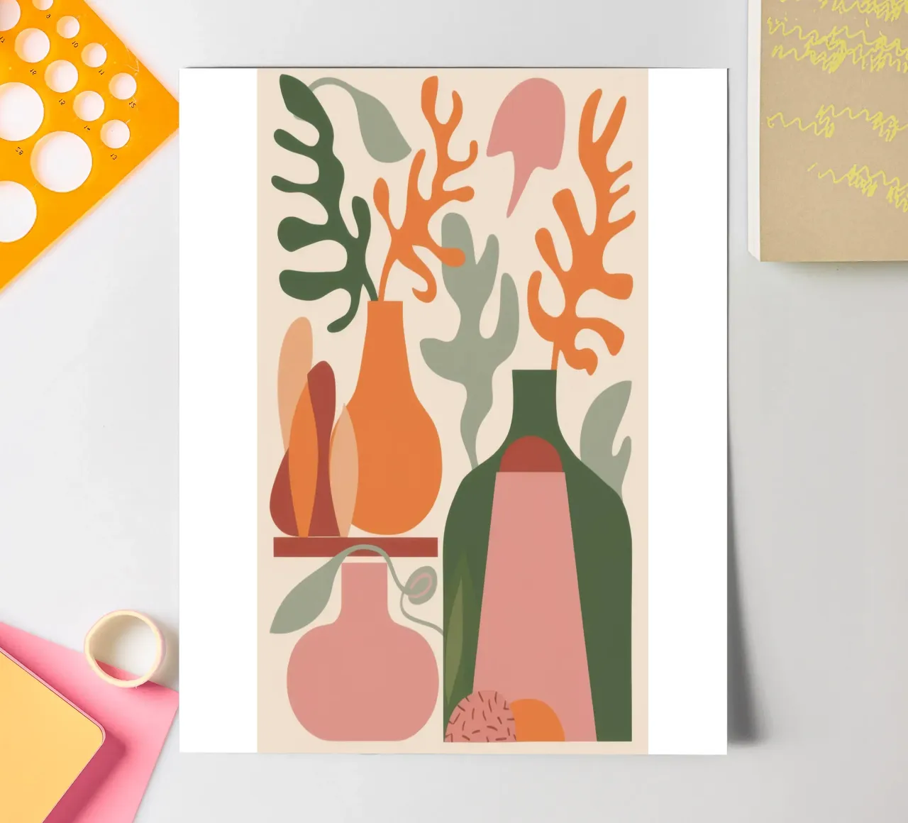 Steingut Form Harmonie Stickerbogen von Dream Gesso