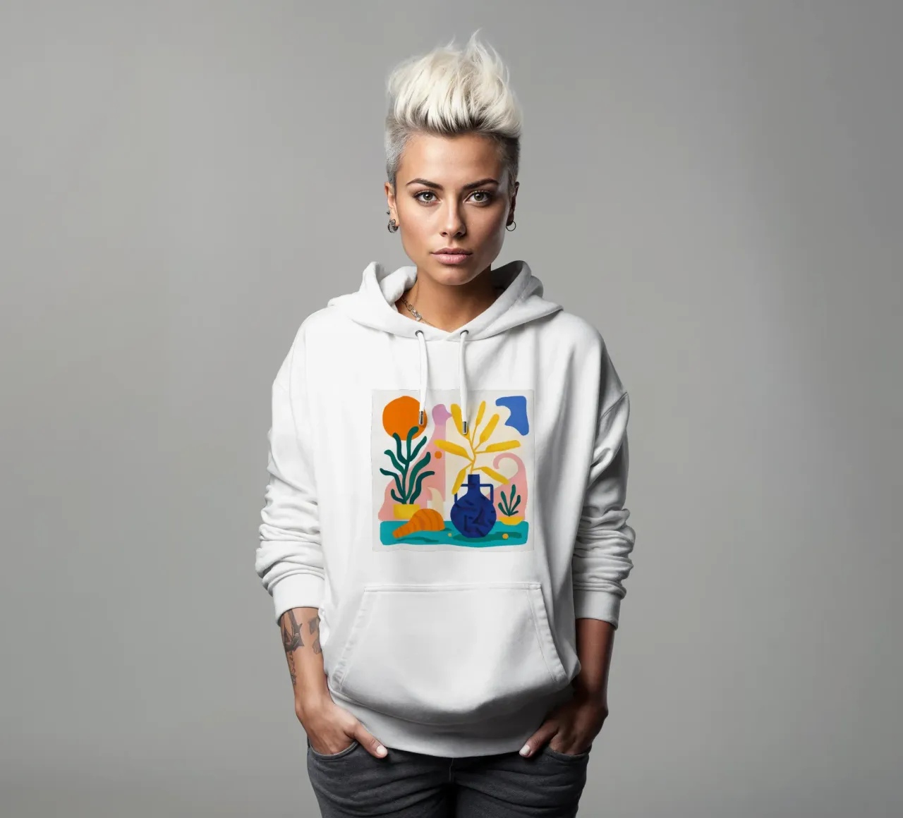 Modulo mattutino Abstract felpa con cappuccio da Reds Jays