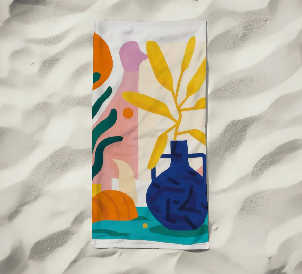 Morning Form Abstract beach towel by Reds Jays