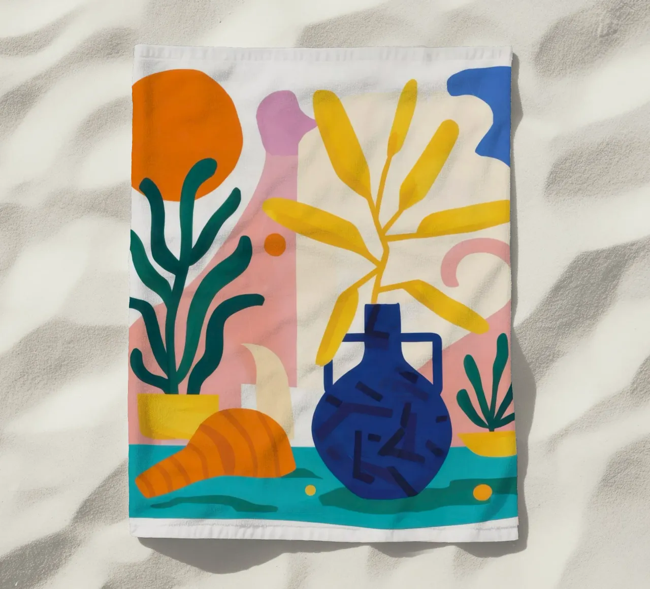 Morning Form Abstract beach towel by Reds Jays