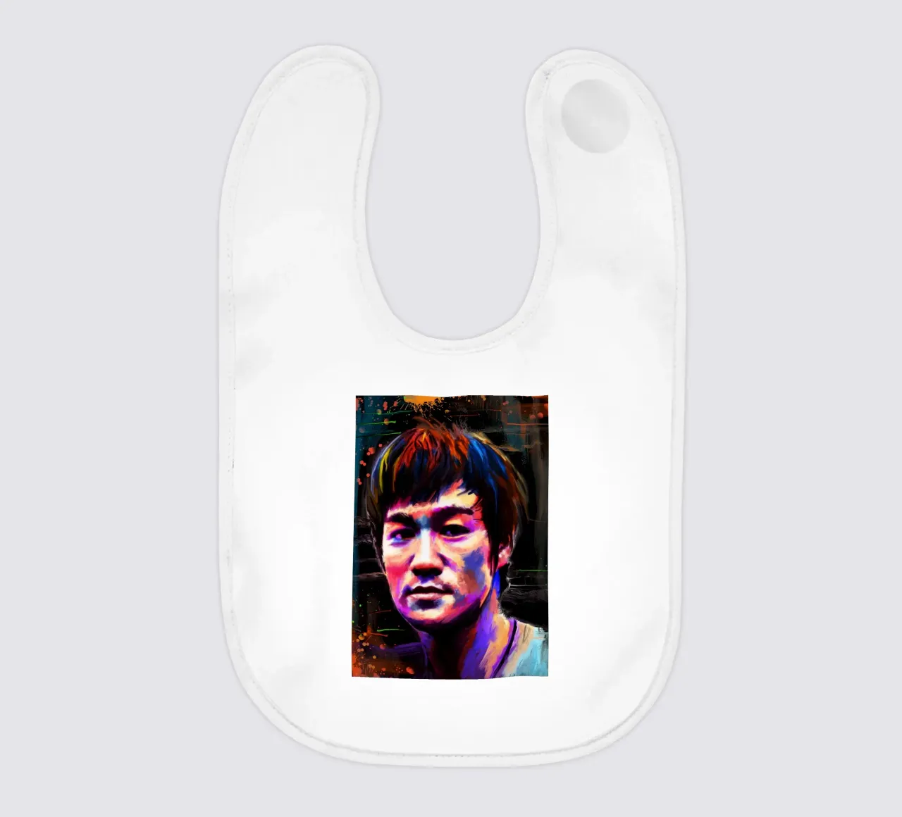 Bruce Lee abstract colorful pop art bavaglino da Lembayung art