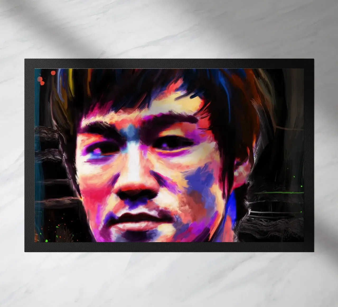 Bruce Lee abstract colorful pop art zerbino da Lembayung art
