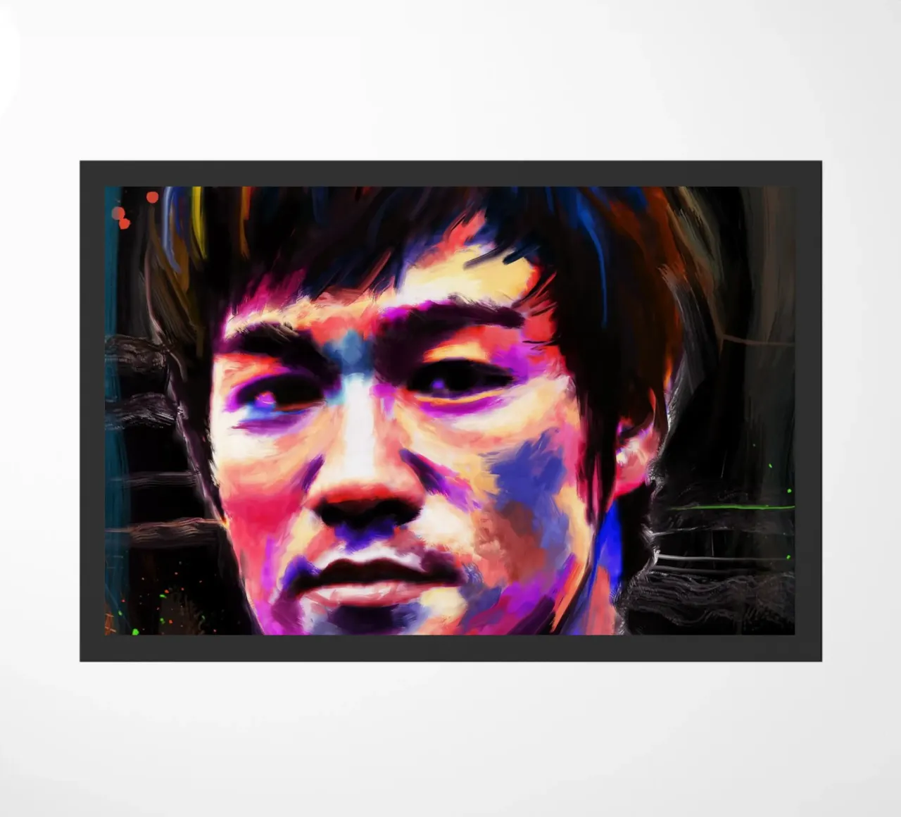 Bruce Lee abstract colorful pop art zerbino da Lembayung art