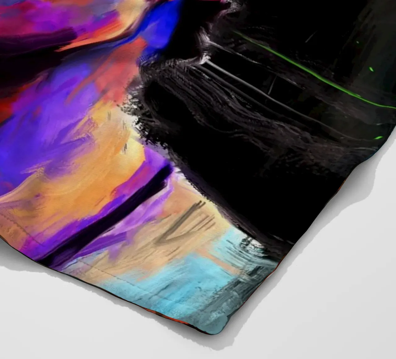 Bruce Lee abstract colorful pop art coperta in pile da Lembayung art
