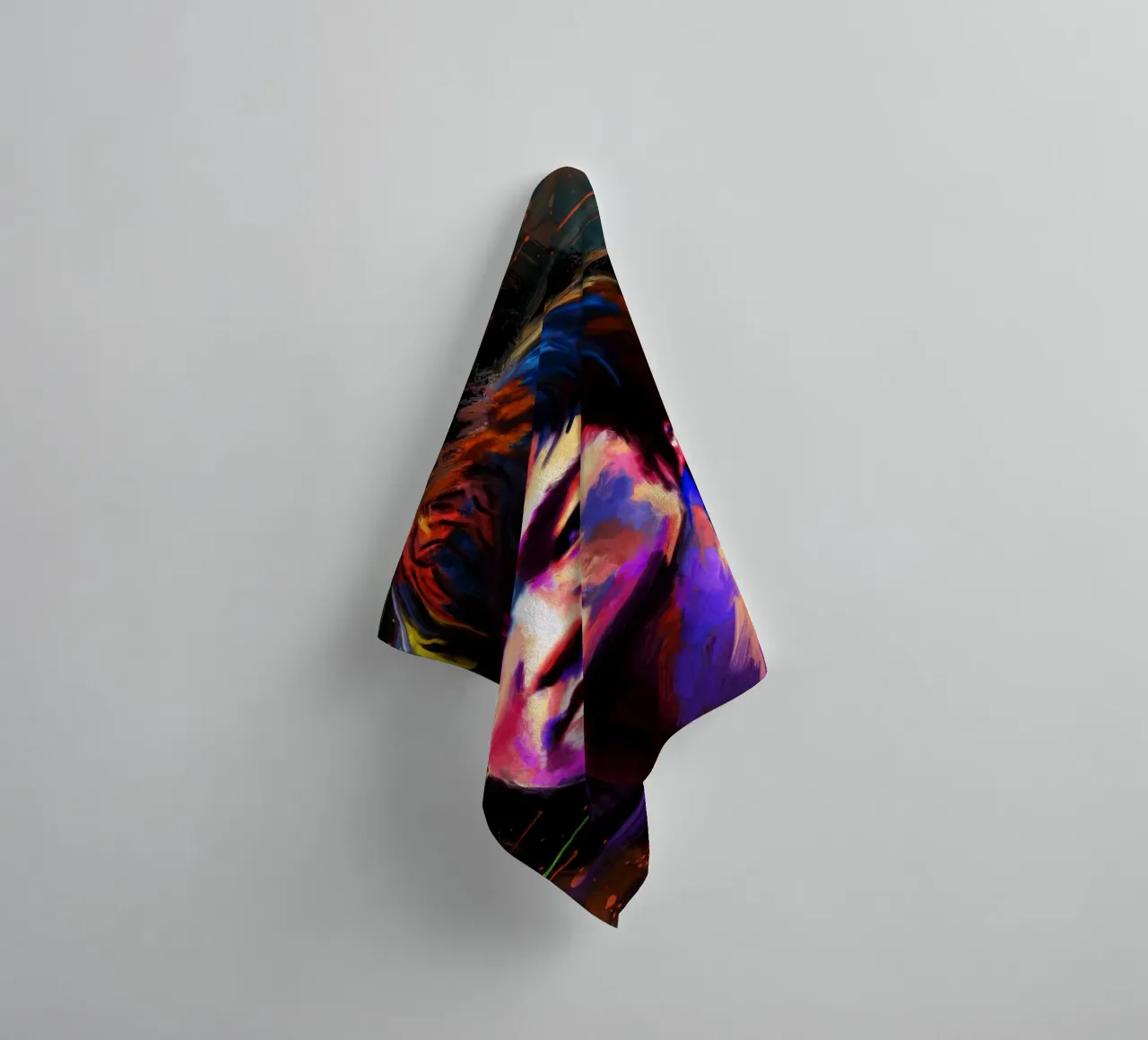 Bruce Lee abstract colorful pop art asciugamano da bagno da Lembayung art